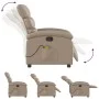 Sillón de masaje reclinable cuero sintético color capuchino de , Sillones - Ref: Foro24-371726, Precio: 247,92 €, Descuento: %