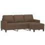 3-seater sofa with brown fabric stool 180 cm by , Sofas - Ref: Foro24-3201040, Price: 346,97 €, Discount: %