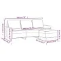 Sofá de 3 plazas con taburete de tela marrón 180 cm de , Sofás - Ref: Foro24-3201040, Precio: 346,96 €, Descuento: %