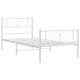 Metallbettgestell mit Kopf- und Fußteil weiß 90x200 cm von , Betten und Lattenroste - Ref: Foro24-372239, Preis: 73,37 €, Rab...