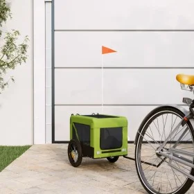 Pet Bicycle Trailer Iron Oxford Cloth Green Black by , pet strollers - Ref: Foro24-93913, Price: 98,25 €, Discount: %