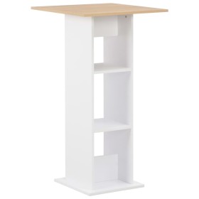 Sonoma white and oak high bar table 60x60x110 cm by , Kitchen and dining tables - Ref: Foro24-280209, Price: 86,53 €, Discoun...