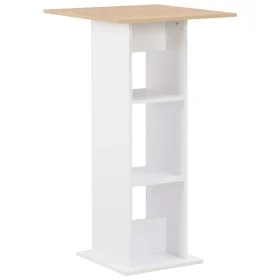 Sonoma white and oak high bar table 60x60x110 cm by , Kitchen and dining tables - Ref: Foro24-280209, Price: 85,55 €, Discoun...