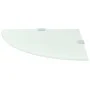 Corner shelf with chrome supports white glass 25x25 cm by vidaXL, Shelves and shelves - Ref: Foro24-243858, Price: 18,31 €, D...