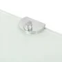 Corner shelf with chrome supports white glass 25x25 cm by vidaXL, Shelves and shelves - Ref: Foro24-243858, Price: 18,31 €, D...