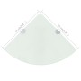 Corner shelf with chrome supports white glass 25x25 cm by vidaXL, Shelves and shelves - Ref: Foro24-243858, Price: 17,13 €, D...