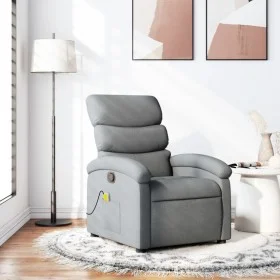 Light Gray Fabric Massage Recliner by , Armchairs - Ref: Foro24-371701, Price: 203,66 €, Discount: %