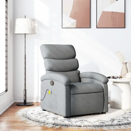Light Gray Fabric Massage Recliner by , Armchairs - Ref: Foro24-371701, Price: 203,66 €, Discount: %