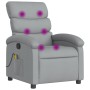 Light Gray Fabric Massage Recliner by , Armchairs - Ref: Foro24-371701, Price: 206,74 €, Discount: %