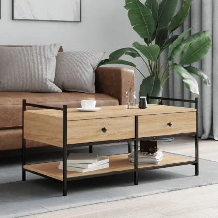 Sonoma oak engineered wood coffee table 99x50x50 cm by , Coffee table - Ref: Foro24-833961, Price: 70,57 €, Discount: %