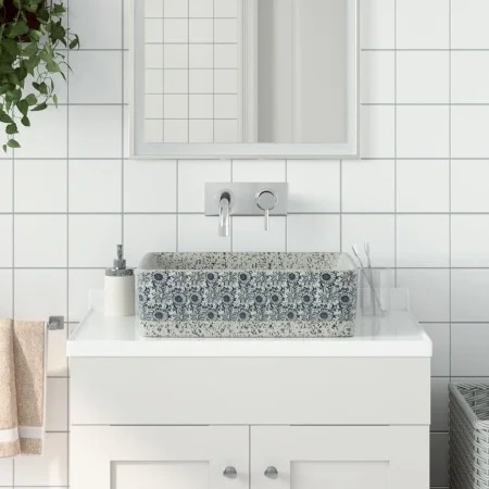 Gray blue ceramic rectangular countertop sink 46x35.5x13 cm by , Sinks - Ref: Foro24-155072, Price: 142,08 €, Discount: %
