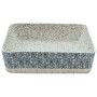 Gray blue ceramic rectangular countertop sink 46x35.5x13 cm by , Sinks - Ref: Foro24-155072, Price: 144,55 €, Discount: %
