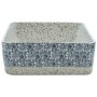 Gray blue ceramic rectangular countertop sink 46x35.5x13 cm by , Sinks - Ref: Foro24-155072, Price: 144,55 €, Discount: %