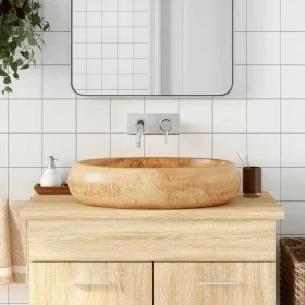 Brown ceramic oval countertop washbasin 59x40x15 cm by , Sinks - Ref: Foro24-155079, Price: 177,11 €, Discount: %