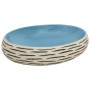 Mehrfarbiges ovales Aufsatzwaschbecken aus Keramik, 59 x 40 x 15 cm von , Sinkt - Ref: Foro24-155085, Preis: 151,59 €, Rabatt: %