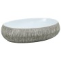 Lavabo sobre encimera ovalado cerámica gris y azul 59x40x15 cm de , Lavabos - Ref: Foro24-155093, Precio: 146,30 €, Descuento: %