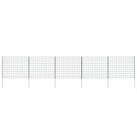 Set de valla de jardín arqueada verde 77,3x26 cm