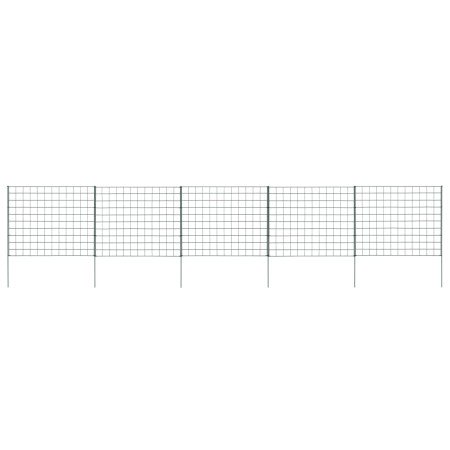 Set de valla de jardín arqueada verde 77,3x26 cm