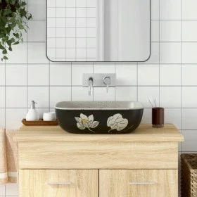 Rectangular countertop washbasin gray black ceramic 48x37.5x13.5 cm by , Sinks - Ref: Foro24-155098, Price: 160,77 €, Discoun...