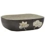 Lavabo encimera rectangular cerámica gris negro 48x37,5x13,5 cm de , Lavabos - Ref: Foro24-155098, Precio: 160,75 €, Descuent...