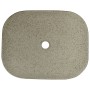 Lavabo encimera rectangular cerámica gris negro 48x37,5x13,5 cm