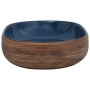 Lavabo sobre encimera ovalado cerámica marrón y azul 59x40x14cm de , Lavabos - Ref: Foro24-155100, Precio: 154,59 €, Descuent...