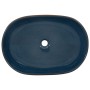 Lavabo sobre encimera ovalado cerámica marrón y azul 59x40x14cm de , Lavabos - Ref: Foro24-155100, Precio: 154,59 €, Descuent...
