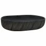Ovales Aufsatzwaschbecken aus schwarzer Keramik, 59 x 40 x 14 cm von , Sinkt - Ref: Foro24-155102, Preis: 146,94 €, Rabatt: %
