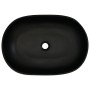 Ovales Aufsatzwaschbecken aus schwarzer Keramik, 59 x 40 x 14 cm von , Sinkt - Ref: Foro24-155102, Preis: 164,39 €, Rabatt: %