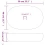 Ovales Aufsatzwaschbecken aus schwarzer Keramik, 59 x 40 x 14 cm von , Sinkt - Ref: Foro24-155102, Preis: 146,94 €, Rabatt: %