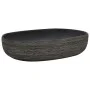 Gray and black ceramic oval countertop sink 59x40x14 cm by , Sinks - Ref: Foro24-155109, Price: 155,21 €, Discount: %