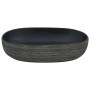 Gray and black ceramic oval countertop sink 59x40x14 cm by , Sinks - Ref: Foro24-155109, Price: 157,99 €, Discount: %