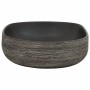 Gray and black ceramic oval countertop sink 59x40x14 cm by , Sinks - Ref: Foro24-155109, Price: 157,99 €, Discount: %