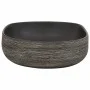 Gray and black ceramic oval countertop sink 59x40x14 cm by , Sinks - Ref: Foro24-155109, Price: 155,21 €, Discount: %