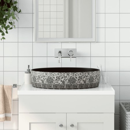 Black blue ceramic oval countertop sink 56.5x36.5x13.5cm by , Sinks - Ref: Foro24-155114, Price: 141,98 €, Discount: %