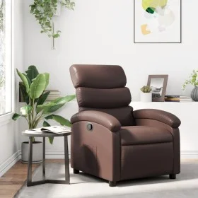 Brown Faux Leather Recliner by , Armchairs - Ref: Foro24-371715, Price: 207,85 €, Discount: %