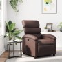 Sillón reclinable de cuero sintético marrón de , Sillones - Ref: Foro24-371715, Precio: 230,61 €, Descuento: %