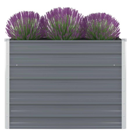 Erhöhtes Pflanzgefäß 100x100x77 cm Stahl verzinkt grau von vidaXL, Töpfe und Pflanzgefäße - Ref: Foro24-42407, Preis: 56,52 €...