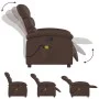 Brown synthetic leather reclining massage chair by , Armchairs - Ref: Foro24-371722, Price: 201,28 €, Discount: %