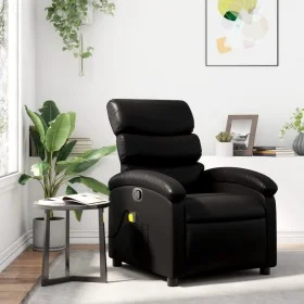 Sillón de masaje reclinable cuero sintético negro de , Sillones - Ref: Foro24-371720, Precio: 201,83 €, Descuento: %