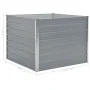 Erhöhtes Pflanzgefäß 100x100x77 cm Stahl verzinkt grau von vidaXL, Töpfe und Pflanzgefäße - Ref: Foro24-42407, Preis: 64,25 €...
