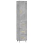 Betongraues Sperrholz-Sideboard 34,5 x 34 x 180 cm von , Sideboards - Ref: Foro24-3200181, Preis: 107,19 €, Rabatt: %