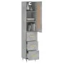 Concrete gray plywood sideboard 34.5x34x180 cm by , Sideboards - Ref: Foro24-3200181, Price: 105,90 €, Discount: %
