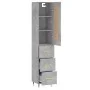 Betongraues Sperrholz-Sideboard 34,5 x 34 x 180 cm von , Sideboards - Ref: Foro24-3200181, Preis: 105,90 €, Rabatt: %