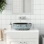 Lavabo sobre encimera ovalado cerámica negro y azul 47x33x13 cm de , Lavabos - Ref: Foro24-155070, Precio: 141,42 €, Descuent...