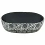 Black and blue ceramic oval countertop sink 47x33x13 cm by , Sinks - Ref: Foro24-155070, Price: 141,45 €, Discount: %