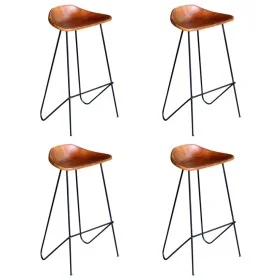 Küchenhocker 4 Einheiten braunes Echtleder von , Küchenhocker - Ref: Foro24-276363, Preis: 372,12 €, Rabatt: %