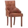 Sillas de comedor 4 unidades cuero auténtico de cabra marrón de , Sillas de comedor - Ref: Foro24-3056697, Precio: 690,87 €, ...
