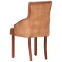 Sillas de comedor 4 unidades cuero auténtico de cabra marrón de , Sillas de comedor - Ref: Foro24-3056697, Precio: 690,87 €, ...