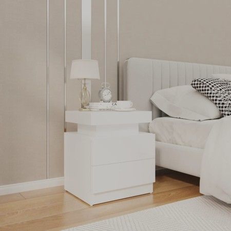 Weißer Nachttisch aus Sperrholz, 45 x 35 x 52 cm von vidaXL, Nachttische - Ref: Foro24-326849, Preis: 83,66 €, Rabatt: %